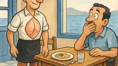 Ανέκδοτο: Το γκαρσόνι λέει στον πελάτη…