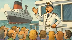 Ανέκδοτο: Στη γέφυρα του υπερωκεάνιου...