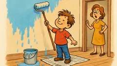 Ανέκδοτο: Ο Μπόμπος έβαφε το δωμάτιό του