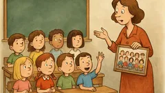 Ανέκδοτο: Η δασκάλα δείχνει την ομαδική φωτογραφία