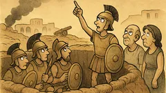 Ανέκδοτο: Σε μια μάχη πέφτει ένας φαντάρος