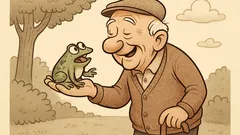 Ανέκδοτο: Ένας γεράκος βρίσκει ένα βατράχι...