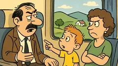 Ανέκδοτο: Μια οικογένεια ταξιδεύει με τρένο...