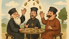 Ανέκδοτο: Συζητούν τρεις παπάδες για τα νομίσματα