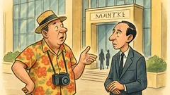 Ανέκδοτο: Αμερικανός τουρίστας μπαίνει στο Μέγαρο Μαν