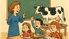 Ανέκδοτο: Δασκάλα, τι μας δίνει η αγελάδα;