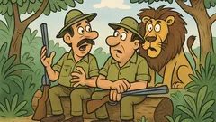 Ανέκδοτο: Συζητούσαν δύο κυνηγοί στη ζούγκλα…