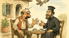 Ανέκδοτο: Στο καφενεδάκι, ο παπάς…