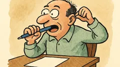 Ανέκδοτο: Άρχισε να δαγκώνεις νευρικά το στυλό…