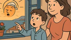 Ανέκδοτο: Τι κάνει ο ήλιος το βράδυ;