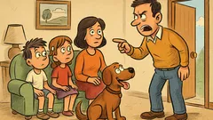 Ανέκδοτο: Μια οικογένεια βρίσκει έναν σκύλο...