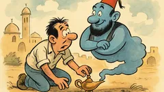 Ανέκδοτο: Βρίσκει λυχνάρι, βγαίνει τζίνι… και μετά;