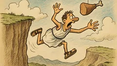 Ανέκδοτο: Πέφτει από γκρεμό και πεινάει…