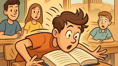 Ανέκδοτο: Πότε πέφτει μαθητής με τα μούτρα;