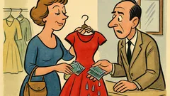 Ανέκδοτο: Μια κυρία αγοράζει ένα πανάκριβο φόρεμα