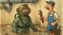 Ανέκδοτο: Βουτάει ο υδραυλικός στο υπόγειο