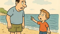 Ανέκδοτο: Στο νησί, μπαμπά, χάθηκε κάτι;