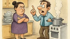 Ανέκδοτο: Ο καταπιεσμένος σύζυγος γυρίζει σπίτι...