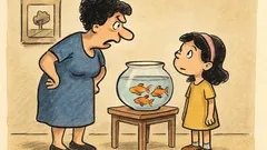 Ανέκδοτο: — Αννούλα, άλλαξες το νερό της γυάλας;