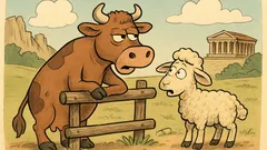 Ανέκδοτο: Τι είπε η αγελάδα στο αρνί;