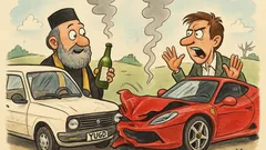 Ανέκδοτο: Ο παπάς στρίβει με το Yugo...