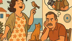 Ανέκδοτο: «Αγάπη μου, θέλω να ήμουν πουλί…»