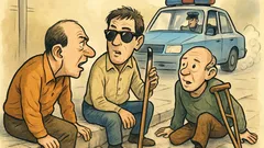 Ανέκδοτο: Σε πεζοδρόμιο κάθονται κουφός, τυφλός, κουτσός