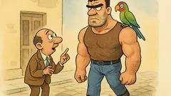 Ανέκδοτο: Περπατάει δίμετρος με παπαγάλο