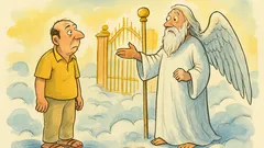 Ανέκδοτο: Πεθαίνει κάποιος και πάει στον Παράδεισο