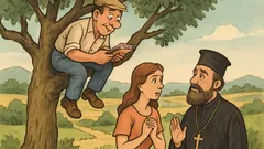 Ανέκδοτο: Ο Θύμιος ανεβαίνει στο δέντρο